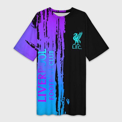 Женская длинная футболка Liverpool FC sport / 3D-принт – фото 1