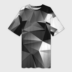 Футболка женская длинная Geometry grey ship, цвет: 3D-принт