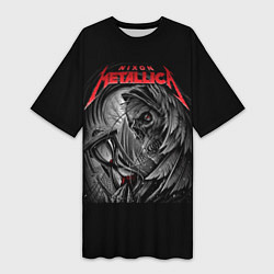 Женская длинная футболка Metallica - смерть