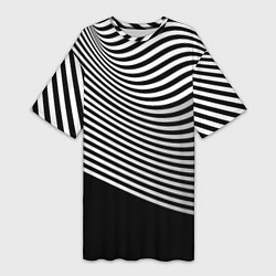 Футболка женская длинная Trendy raster pattern, цвет: 3D-принт