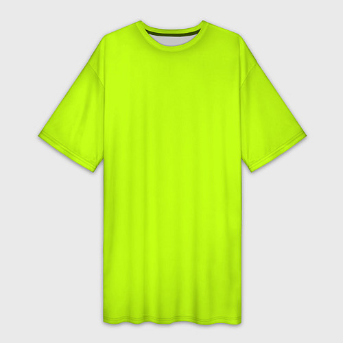 Женская длинная футболка Лайм цвет: однотонный лаймовый / 3D-принт – фото 1