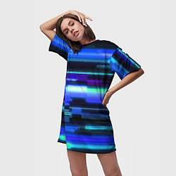 Футболка женская длинная Модные помехи, цвет: 3D-принт — фото 2