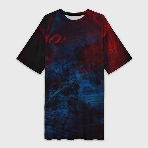 Женская длинная футболка Космическая абстракция битва / 3D-принт – фото 1