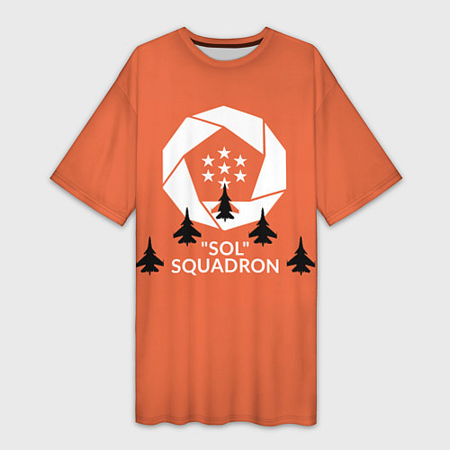 Женская длинная футболка SOL Squadron / 3D-принт – фото 1