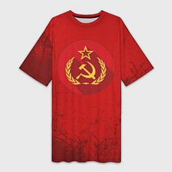 Женская длинная футболка Тень СССР