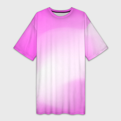 Женская длинная футболка Градиент розовый / 3D-принт – фото 1