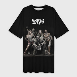 Женская длинная футболка Lordi band