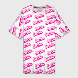 Женская длинная футболка Барби Паттерн
