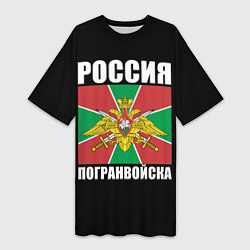 Женская длинная футболка Погранвойска России