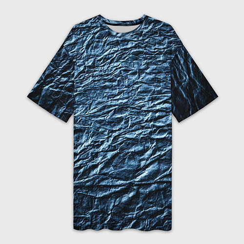 Женская длинная футболка Текстура мятой бумаги / 3D-принт – фото 1