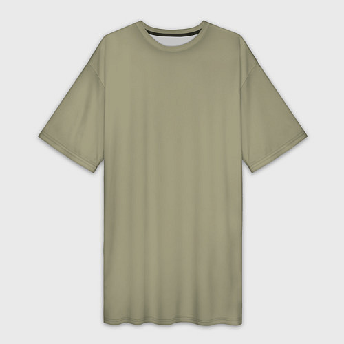 Женская длинная футболка Зеленый тренд без принта / 3D-принт – фото 1
