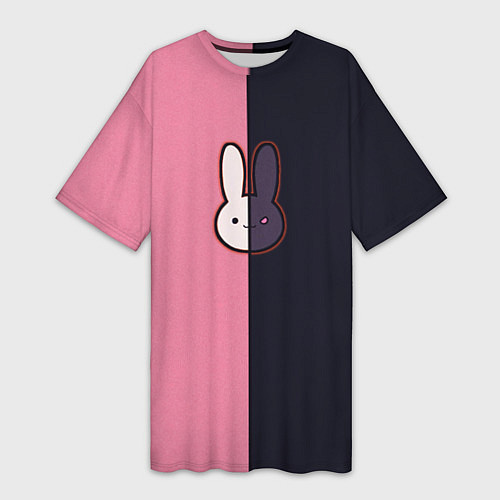 Женская длинная футболка Ребенок идола - Кролик лого / 3D-принт – фото 1