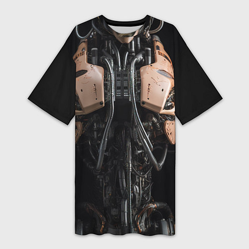 Женская длинная футболка Туловище робота / 3D-принт – фото 1