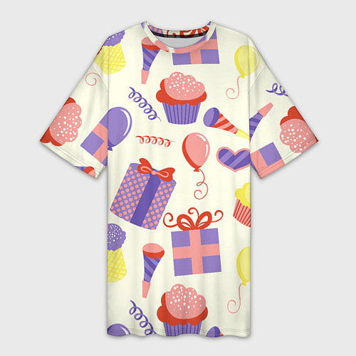 Женская длинная футболка Holiday / 3D-принт – фото 1