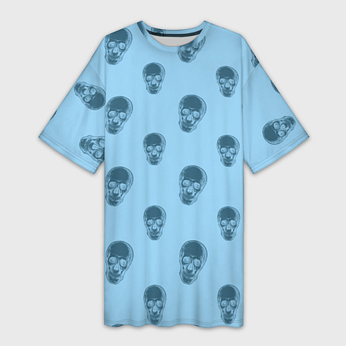 Женская длинная футболка Черепки / 3D-принт – фото 1