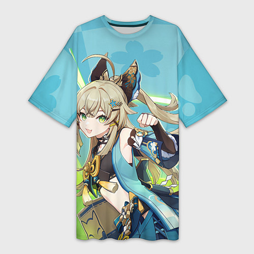 Женская длинная футболка Kirara Genshin Impact / 3D-принт – фото 1