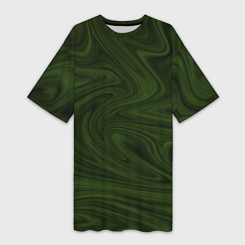 Женская длинная футболка Зеленое размытие абстракция / 3D-принт – фото 1