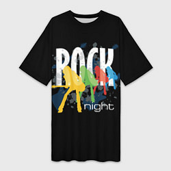 Женская длинная футболка Rock Night