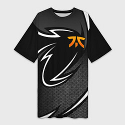 Женская длинная футболка Fnatic - white line