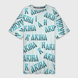 Женская длинная футболка Арина - текст паттерн