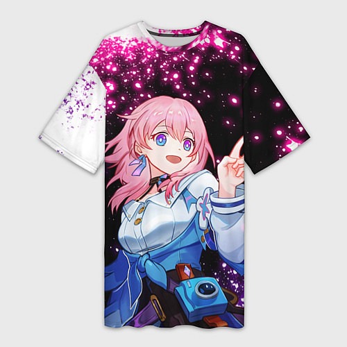 Женская длинная футболка Star rail - хонкай / 3D-принт – фото 1