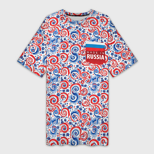 Женская длинная футболка Made in Russia / 3D-принт – фото 1