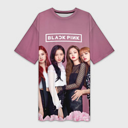 Женская длинная футболка Blackpink girls