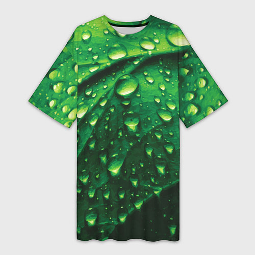 Женская длинная футболка Утренняя роса / 3D-принт – фото 1