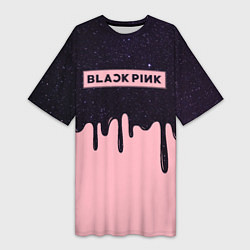 Женская длинная футболка Blackpink - oil space