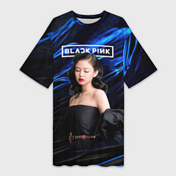 Женская длинная футболка BlackPink Jennie