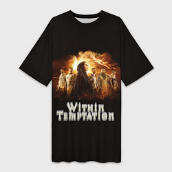 Женская длинная футболка Within Temptation space