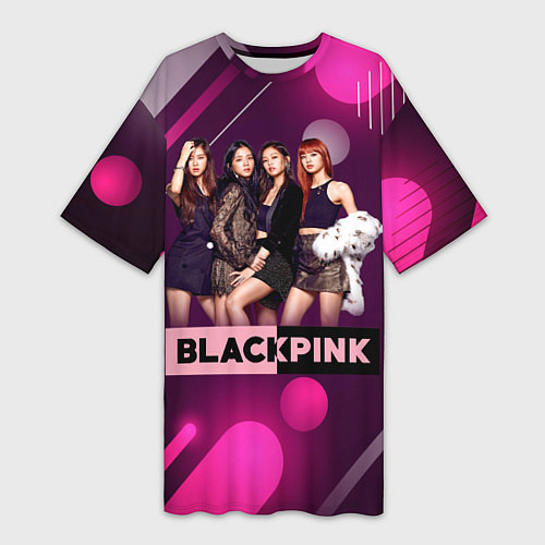 Женская длинная футболка Kpop Blackpink / 3D-принт – фото 1