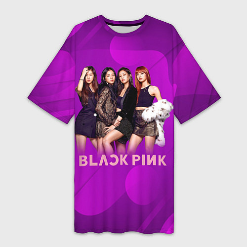 Женская длинная футболка K-pop Blackpink girls / 3D-принт – фото 1