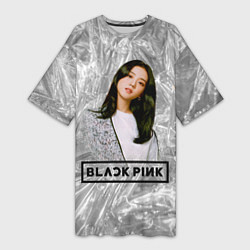 Футболка женская длинная Jisoo BlackPink, цвет: 3D-принт