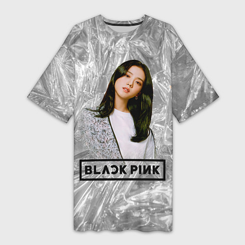 Женская длинная футболка Jisoo BlackPink / 3D-принт – фото 1