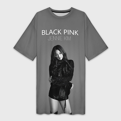 Женская длинная футболка Blackpink - Jennie Kim / 3D-принт – фото 1