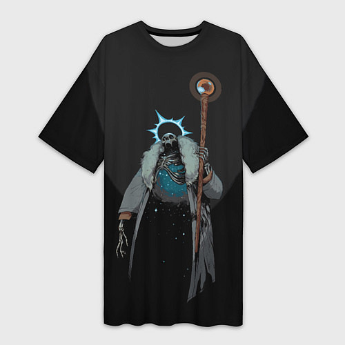 Женская длинная футболка Опасный Лич / 3D-принт – фото 1