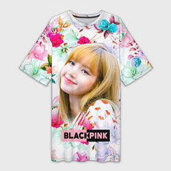 Женская длинная футболка Blackpink Lisa
