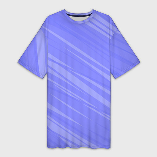 Женская длинная футболка Диагональные полосы сиреневый / 3D-принт – фото 1