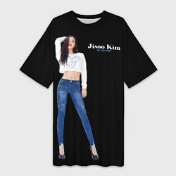 Женская длинная футболка Blackpink Magnificent Jisoo