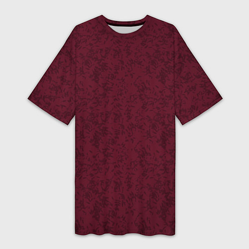 Женская длинная футболка Текстура тёмно-красный / 3D-принт – фото 1