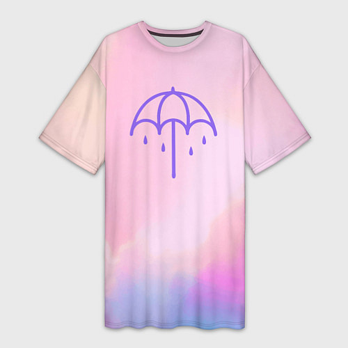 Женская длинная футболка Bring Me The Horizon Umbrella / 3D-принт – фото 1