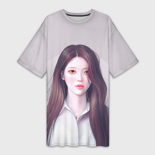 Женская длинная футболка АйЮ в цыетах - IU / 3D-принт – фото 1