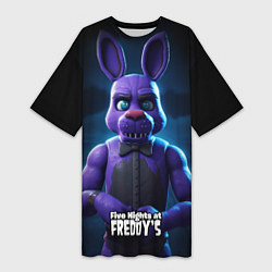 Футболка женская длинная Five Nights at Freddys Bonnie, цвет: 3D-принт