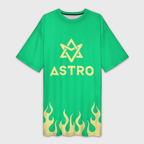 Женская длинная футболка Astro fire / 3D-принт – фото 1