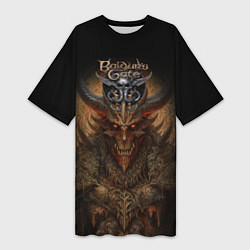 Женская длинная футболка Baldurs Gate 3 demon