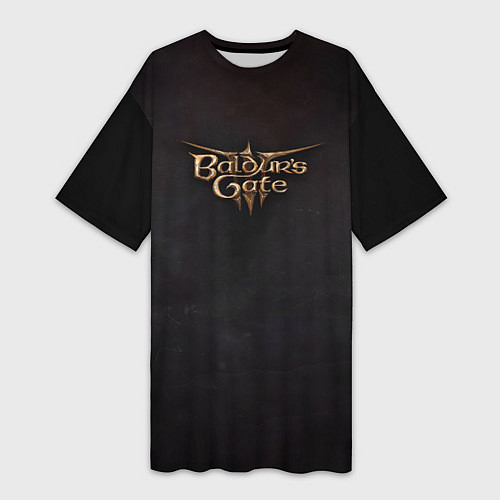 Женская длинная футболка Logo Baldurs Gate 3 / 3D-принт – фото 1