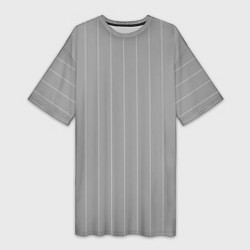 Женская длинная футболка Благородный серый полосатый
