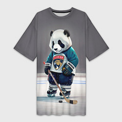 Женская длинная футболка Panda striker of the Florida Panthers