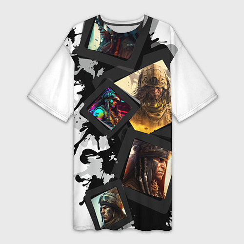 Женская длинная футболка Вождь Апачи / 3D-принт – фото 1